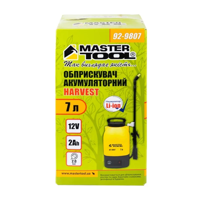 Опрыскиватель аккумуляторный MasterTool Harvest 7л (92-9807)