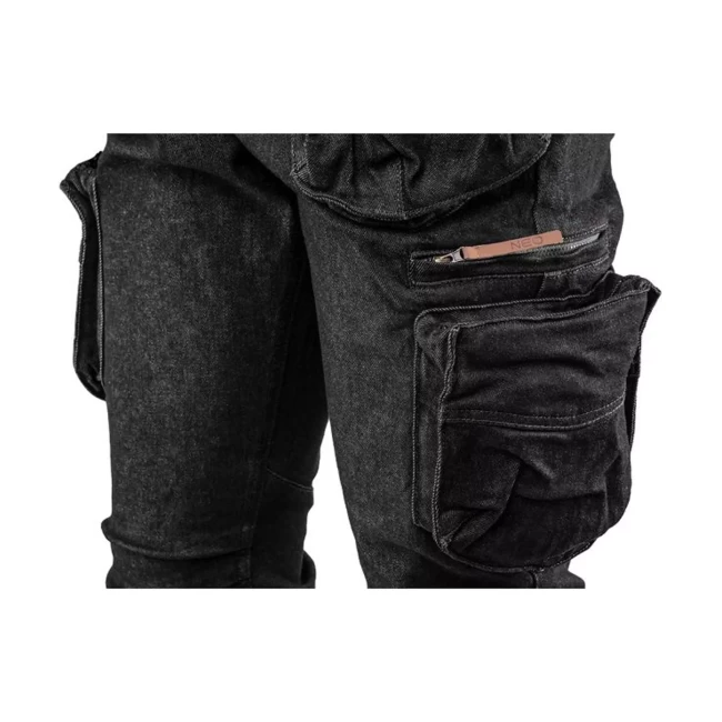 Брюки рабочие NEO TOOLS DENIM, 5 карманов,черные, размер XS (81-233-XS)