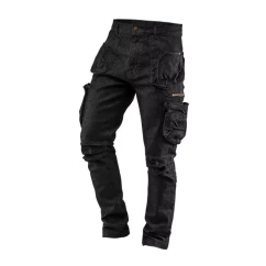 Брюки рабочие NEO TOOLS DENIM, 5 карманов,черные, размер XS