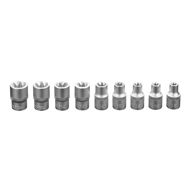 Набор сменных головок NEO TOOLS 1/2" Torx 9 шт (08-649) Набор сменных головок NEO TOOLS 1/2" Torx 9 шт (08-649)