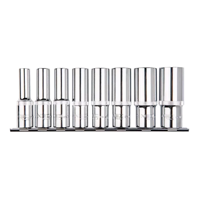 Набір змінних головок NEO TOOLS Spline довгі 1/2" 8 шт (08-650) Набір змінних головок NEO TOOLS Spline довгі 1/2" 8 шт (08-650)
