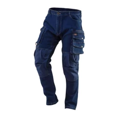 Рабочие штаны NEO TOOLS DENIM, усиление колена, размер XXXL
