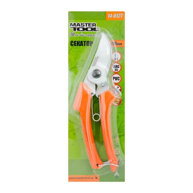 Секатор садовый Mastertool 195мм ручки PVC лезвие SK5 (14-6127)