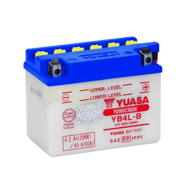 Мото аккумулятор YUASA 6СТ-4Ah АзЕ (YB4L-B)