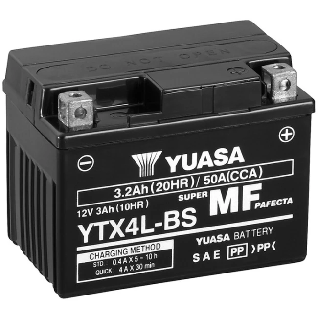 Мото аккумулятор YUASA AGM 6СТ-3Ah АзЕ (YTX4L-BS) Мото аккумулятор YUASA AGM 6СТ-3Ah АзЕ (YTX4L-BS)