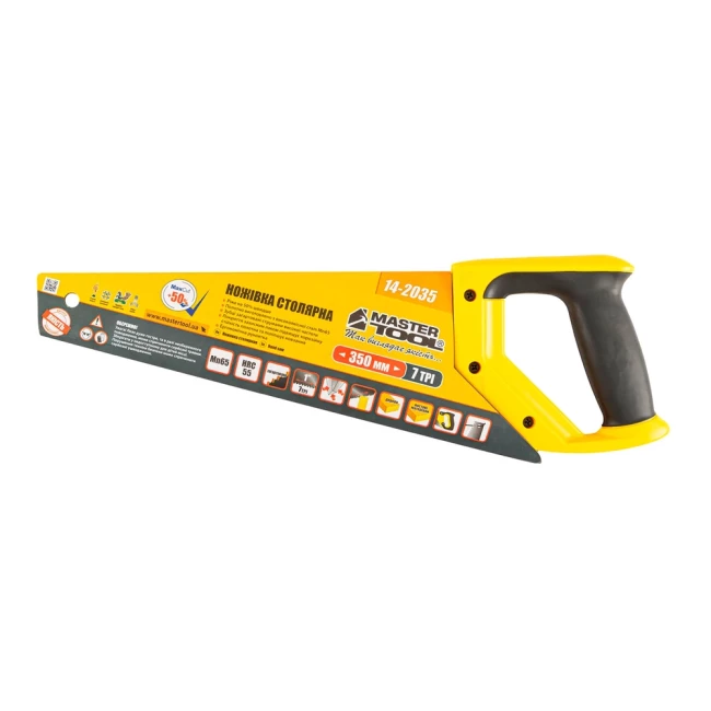 Ножівка столярна Mastertool 7TPI MAX CUT 350 мм (14-2035)
