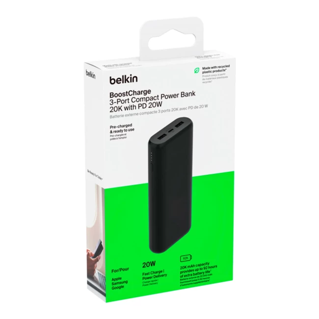 Аккумулятор портативный Belkin Power Bank 20000 mAh черный (BPB014BTBK)