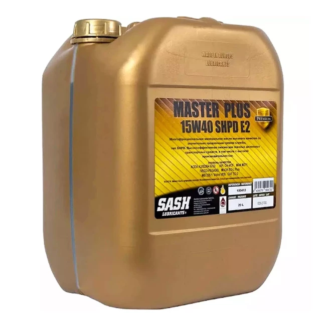 Моторное масло SASH MASTER PLUS SHPD 15W-40 20л (100413)