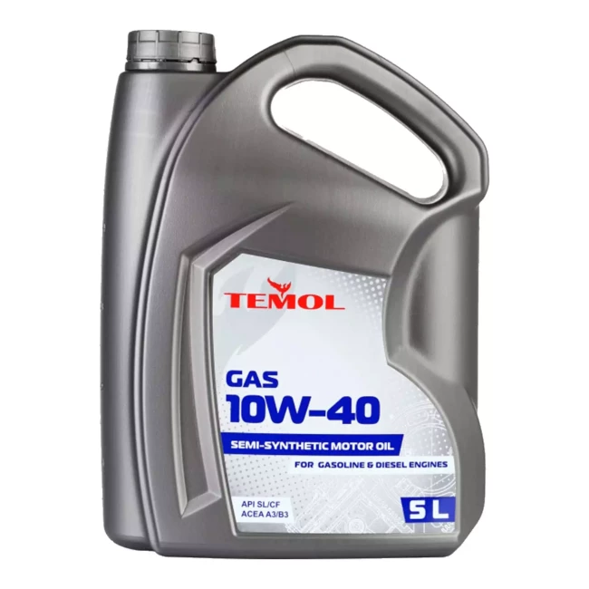 Моторное масло Temol Gas 10W-40 API SL/CF 5л Моторное масло Temol Gas 10W-40 API SL/CF 5л