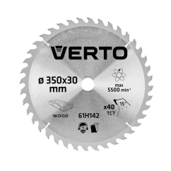 Диск отрезной VERTO 350 x 30 мм, 40 зубьев