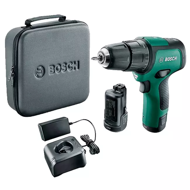 Шуруповерт-дрель Bosch GSB 12V-30 ударный, момент 18/30/Нм, 0–420/1600 об/мин, solo (0.601.9G9.102)