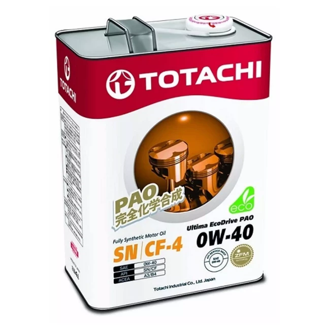 Масло моторное TOTACHI ULTIMA ECODRIVE PAO 0W-40 4л (TTCH 0W40/4)