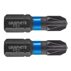 Біти GRAPHITE ударні PZ3 x 25 мм 2 шт