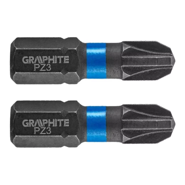 Биты GRAPHITE ударные PZ3 x 25 мм 2 шт (56H505)