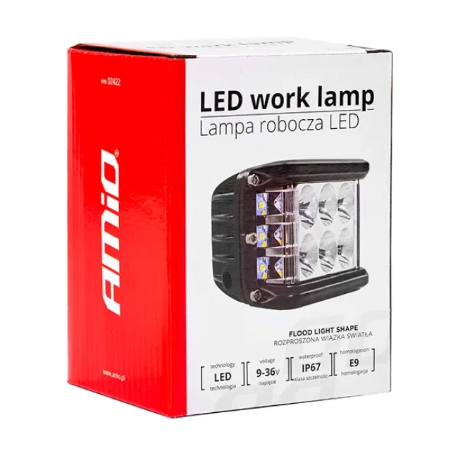 Рабочая лампа AMiO AWL08 12 LED 2 Funkcje 9-36В (02422)
