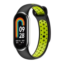 Ремешок BeCover Vents Style для Xiaomi Mi Smart Band 8 Black-Green (709416)