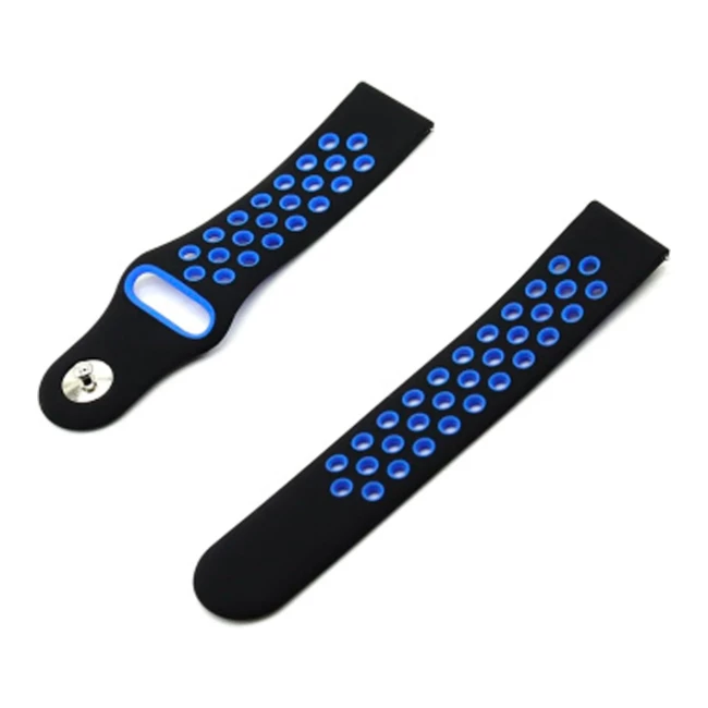 Ремінець BeCover Nike Style для Samsung Galaxy Watch Black-Blue (705782)