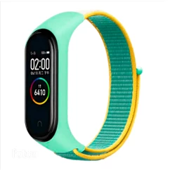 Ремінець BeCover Nylon Style для Xiaomi Mi Smart Band 5/6 Green/Yellow