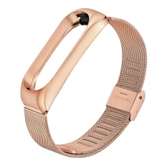 Ремінець BeCover Metal для Xiaomi Mi Band 4/3 Rose Gold (704654)