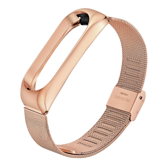 Ремешок BeCover Metal для Xiaomi Mi Band 4/3 Rose Gold (704654)