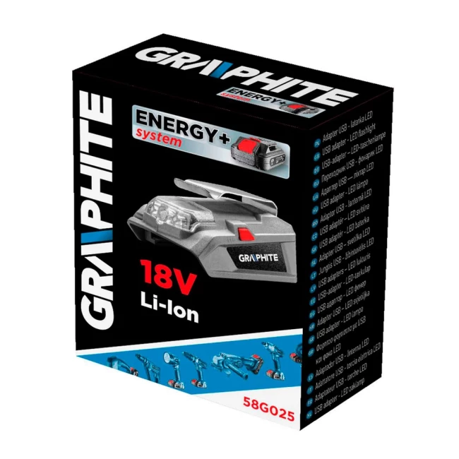 Адаптep GRAPHITE Energy+, USB-LED фонарь (58G025)