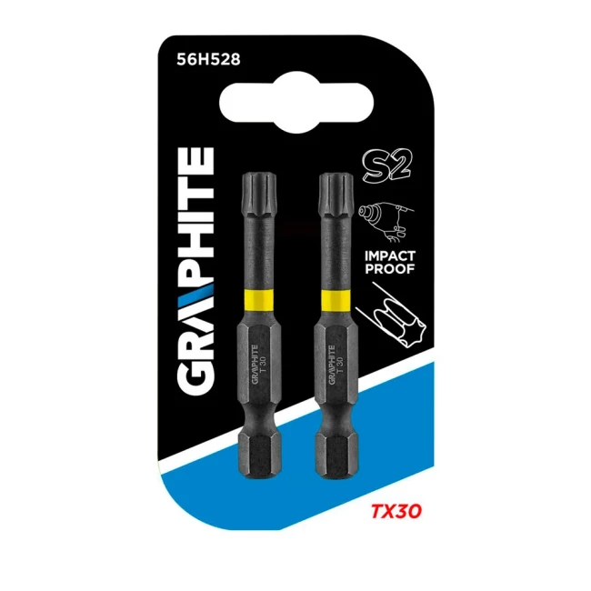 Біти GRAPHITE ударні TX30 x 50 мм 2 шт (56H528)