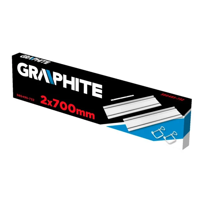 Напрямні GRAPHITE 2 х 700 мм, з'єднувач, 2 хомути (58G495-732)