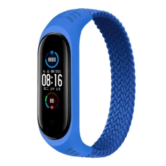 Ремінець BeCover Elastic Nylon Style для Xiaomi Mi Smart Band 5/6 L Deep Blue