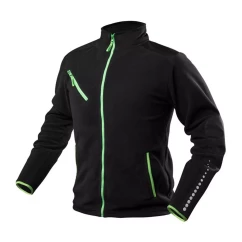 Кофта флисовая для работы NEO TOOLS PREMIUM, черная, Cordura, усиление, размер XL