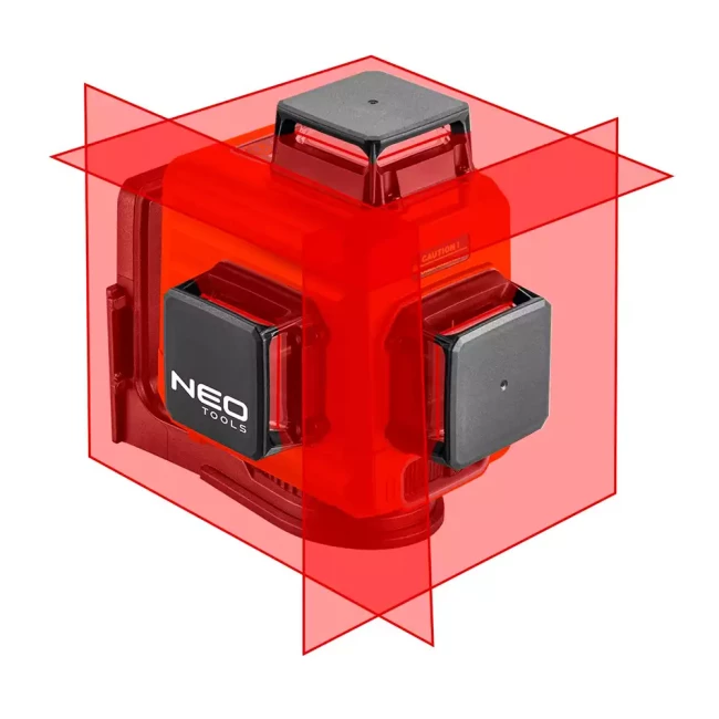 Лазерный уровень NEO TOOLS, 3D, красный, с чехлом и магнитным держателем (75-104)