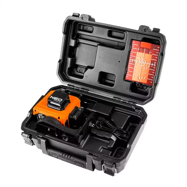 Лазерный уровень NEO TOOLS, 3D, красный, с чехлом и магнитным держателем (75-104)