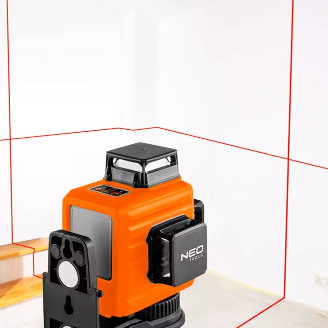 Лазерный уровень NEO TOOLS, 3D, красный, с чехлом и магнитным держателем (75-104)