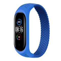 Ремінець BeCover Elastic Nylon Style для Xiaomi Mi Smart Band 5/6 Size S Deep Blue