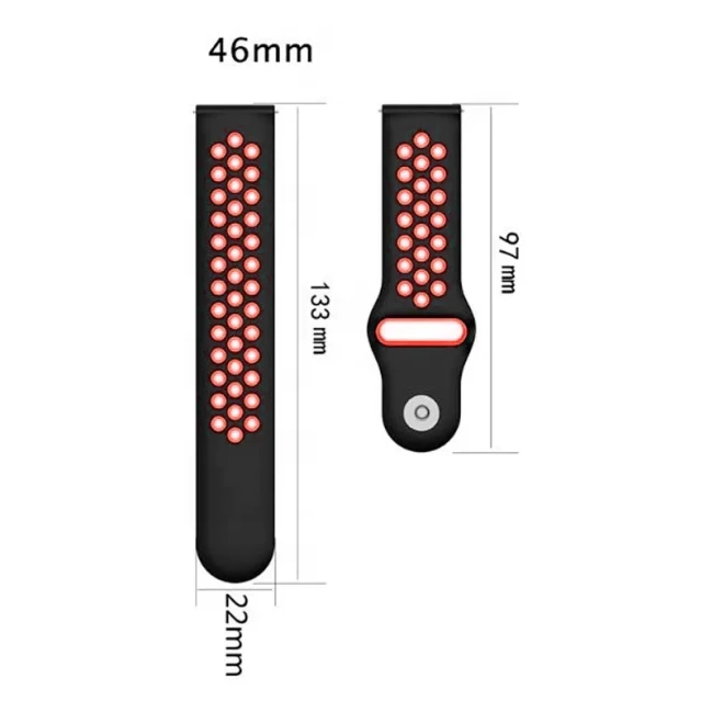 Ремешок BeCover Vents Style для Xiaomi Black-Red (705808)