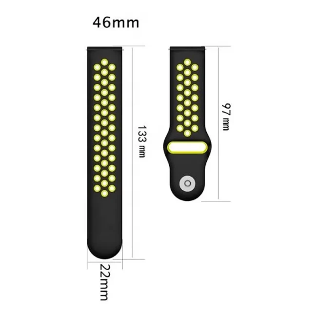 Ремешок BeCover Vents Style для Xiaomi Black-Yellow (705805)