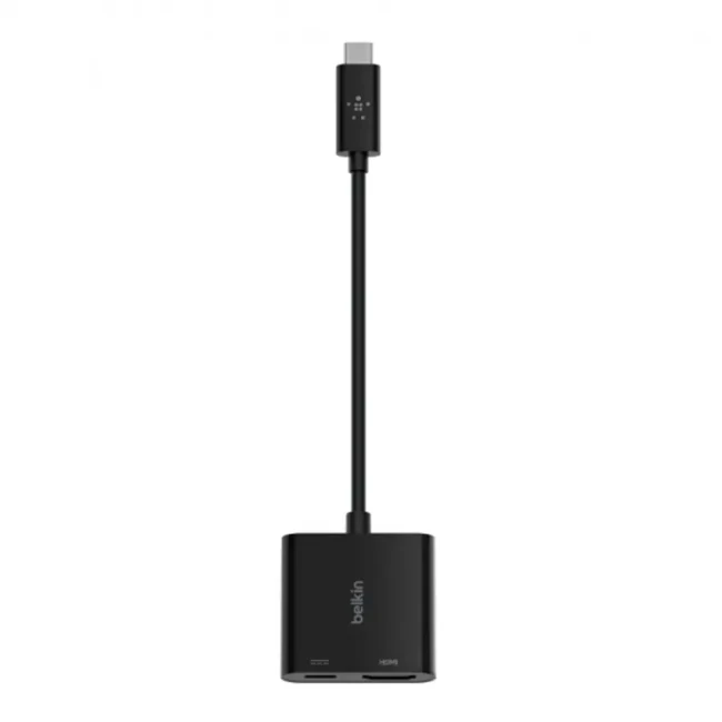 Перехідник Belkin USB-C-HDMI 60W PD, black (AVC002BTBK)