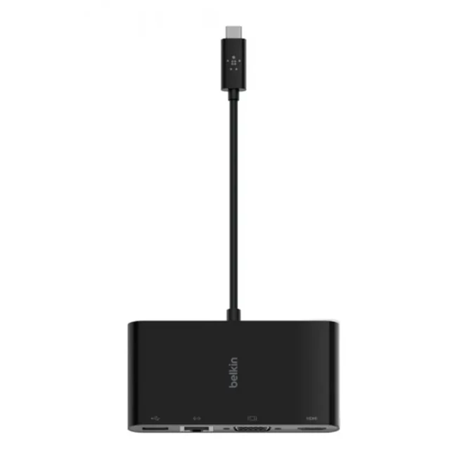 Перехідник Belkin USB-C - VGA 60W PD black (AVC001BTBK)