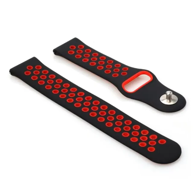 Ремешок BeCover Nike Style для Xiaomi Amazfit Black-Red (705704)