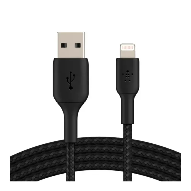 Кабель Belkin USB-A - Lightning Braided 2м Black (CAA002BT2MBK)