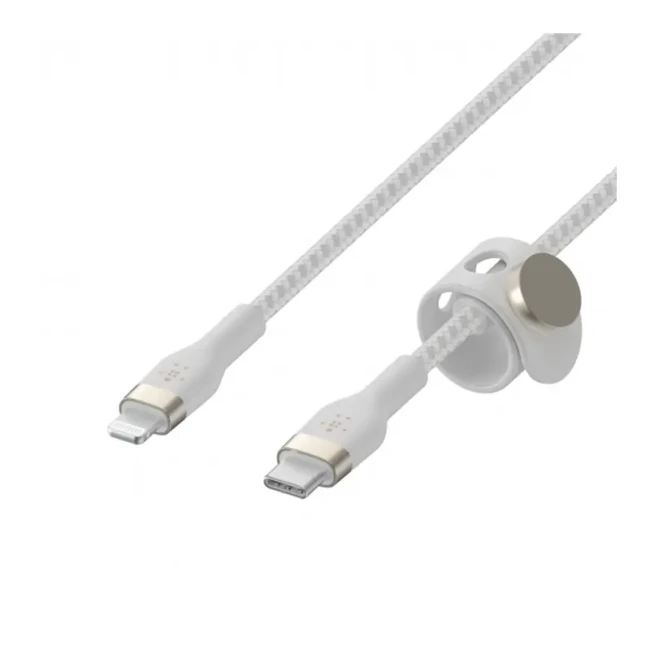 Кабель Belkin USB-С - Lightning 1м білий (CAA011BT1MWH)