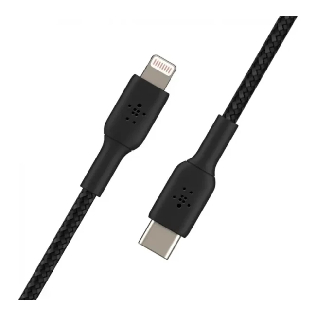 Кабель Belkin USB-С - Lightning Braided 2м black (CAA004BT2MBK)