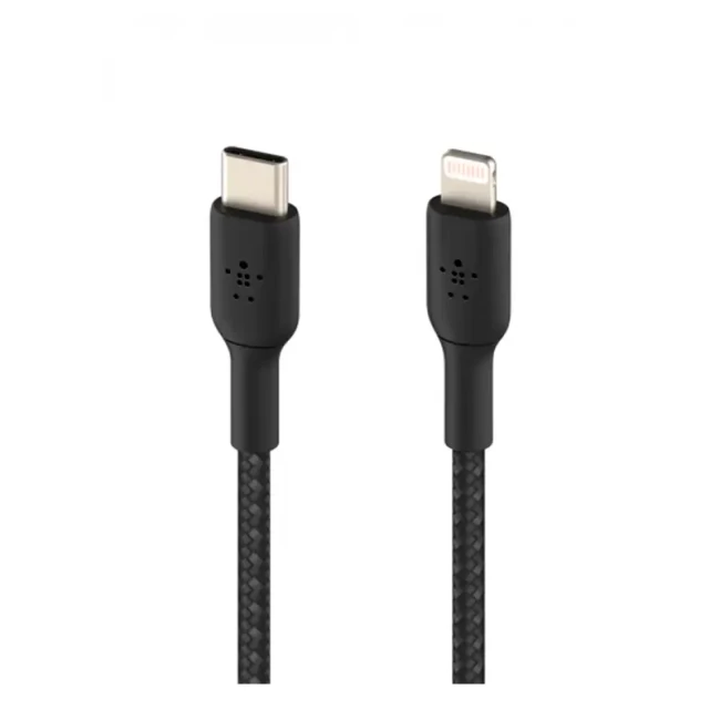 Кабель Belkin USB-С - Lightning Braided 2м black (CAA004BT2MBK)