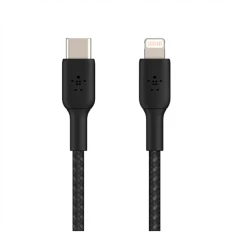 Кабель Belkin USB-С - Lightning Braided 2м black (CAA004BT2MBK)