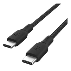 Кабель USB-C к USB-C зарядки/синхронизации Belkin 2м 100Вт Type-C плетеный черный (CAB014BT2MBK)