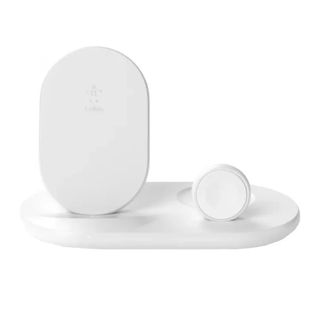 Зарядное устройство беспроводное Belkin 3в1 iPhone/Watch/AirPods белый (WIZ001VFWH)