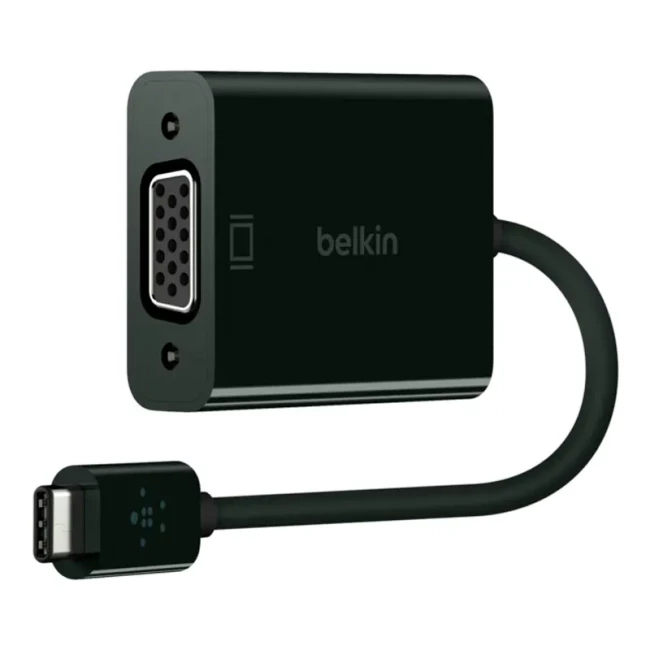 Адаптер Belkin USB-C до VGA 0.14м чорний (F2CU037BTBLK)