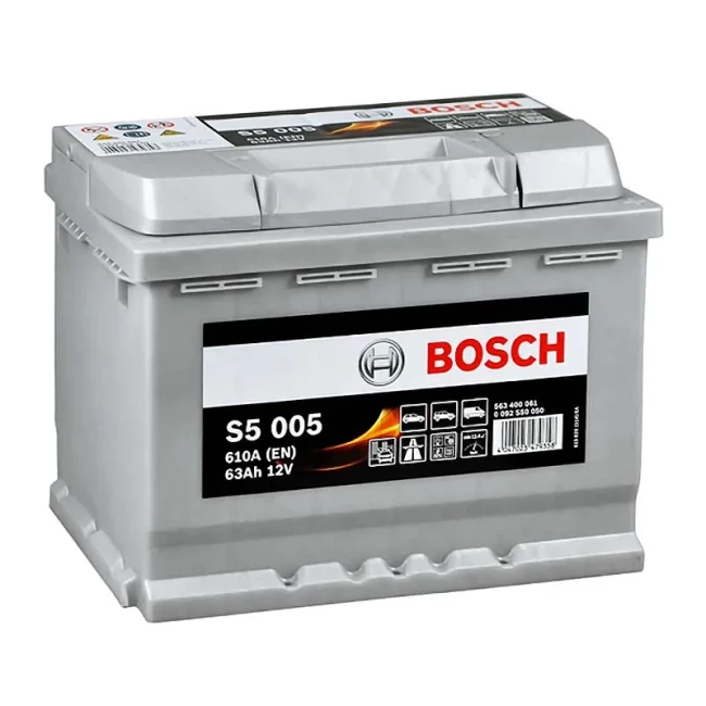 Автомобильный аккумулятор BOSCH S5 005 6CT-63Ah АзЕ (0092S50050)