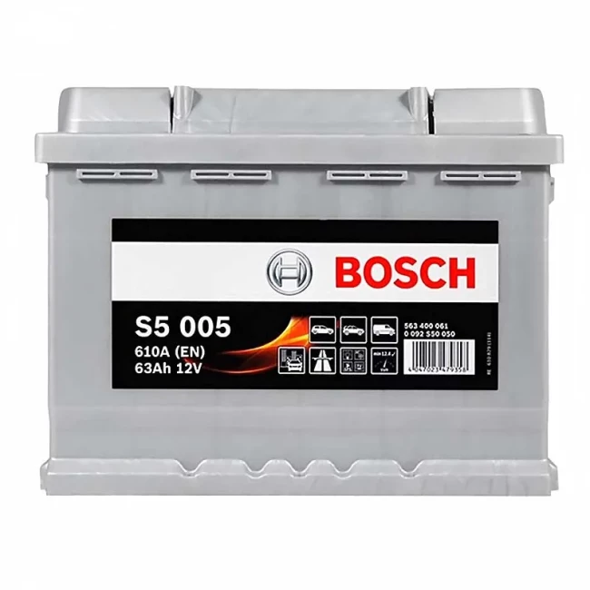 Автомобильный аккумулятор BOSCH S5 005 6CT-63Ah АзЕ (0092S50050)