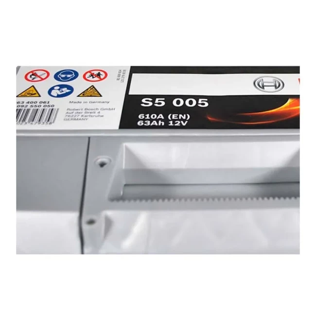 Автомобильный аккумулятор BOSCH S5 005 6CT-63Ah АзЕ (0092S50050)