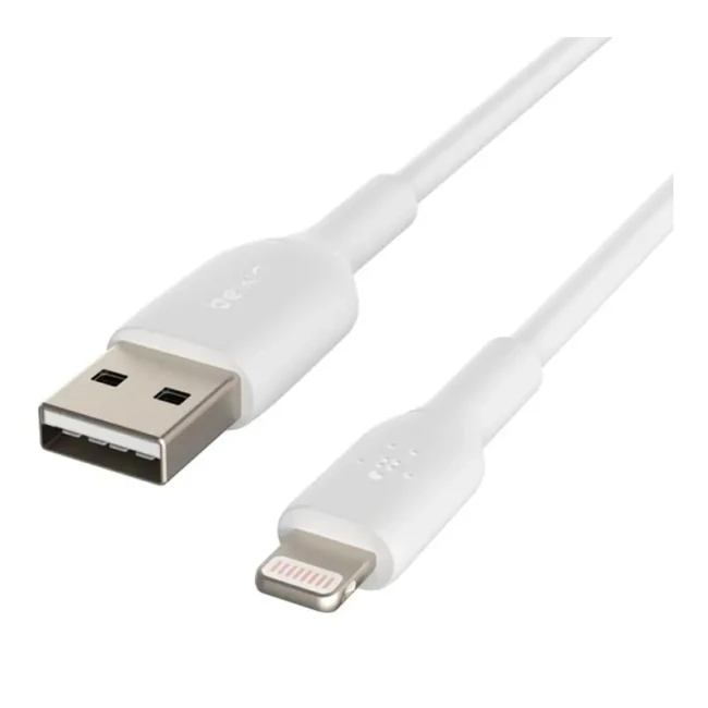 Кабель USB-A к Lightning зарядки/синхронизации Belkin 1м PVC белый (CAA001BT1MWH)
